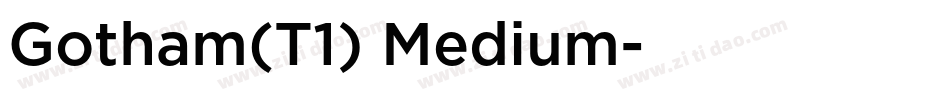 Gotham(T1) Medium字体转换